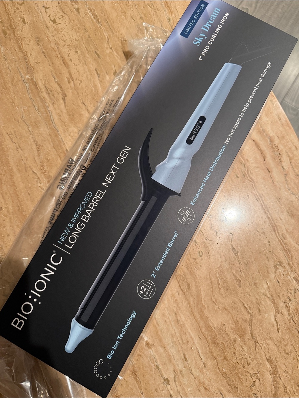 Bio Ionic Long Barrel Next Gen 1" Pro Curling Iron - Sky Dream